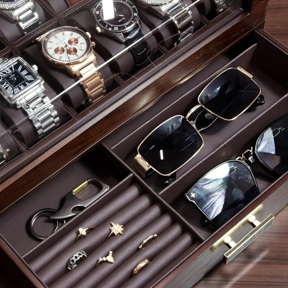 Krown Walnut 12 - Watch Box - WatchMatic