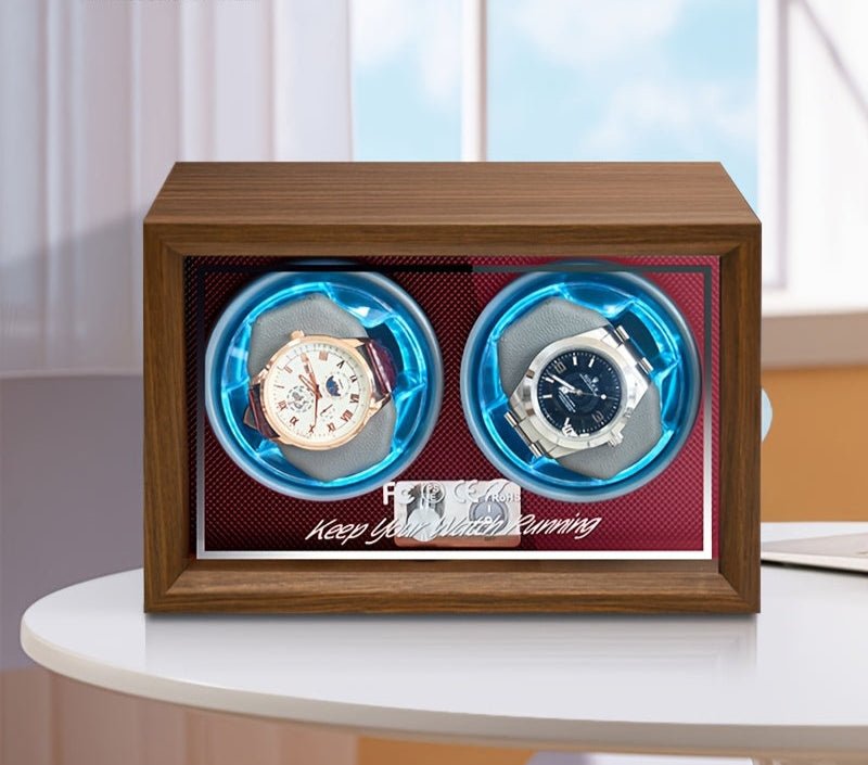 Luno Wooden Double Watch Winder - WatchMatic