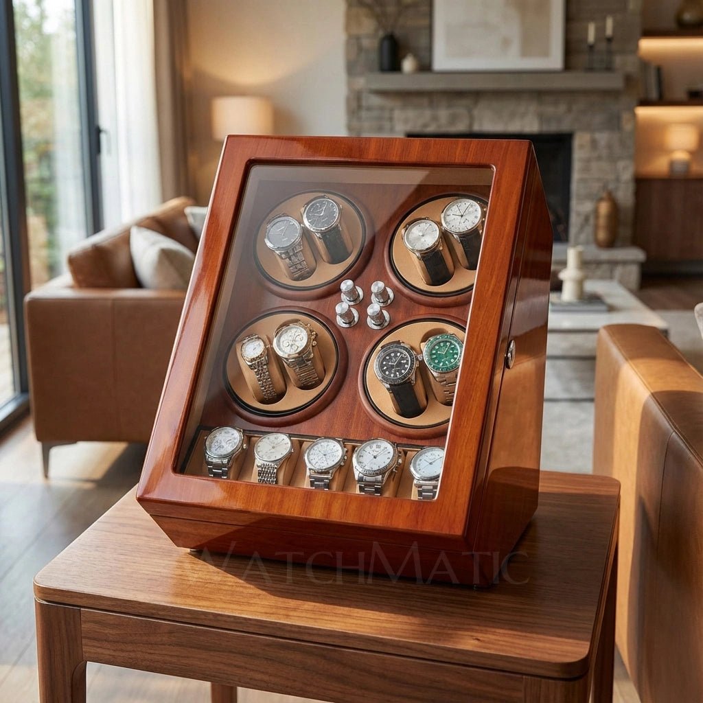 WATCHMATIC Kroner Automatic 8+5 Watch Winder Brown - WatchMatic